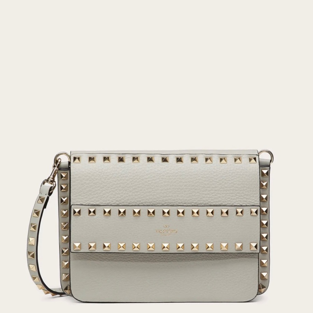 AUTHENTIC ROCKSTUD GRAINY CALFSKIN CROSSBODY BAG
